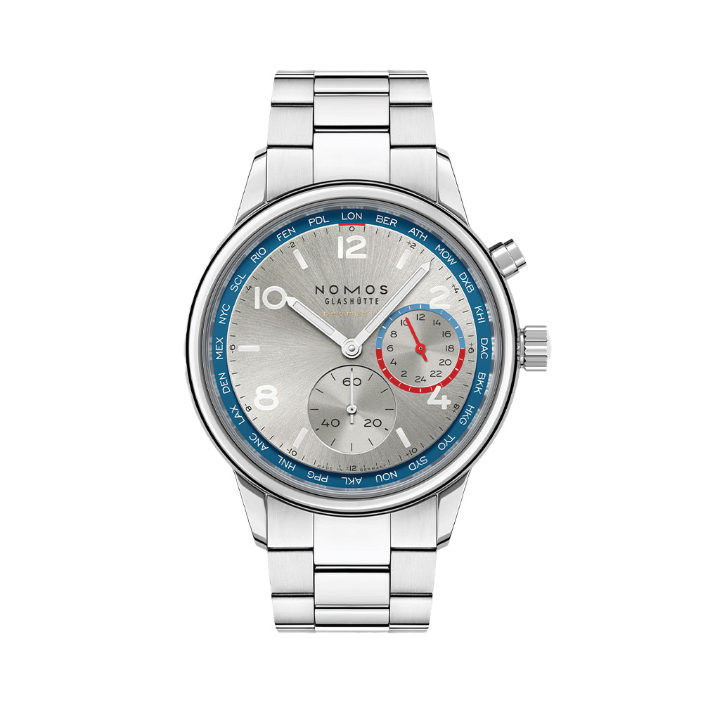 Club Sport Neomatik Worldtimer 40mm - Silver on Bracelet
