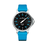Unomat Automatic 43mm - Black on Blue Rubber Strap