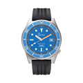 1521 Blue Blasted 42mm - Blue on Rubber Strap
