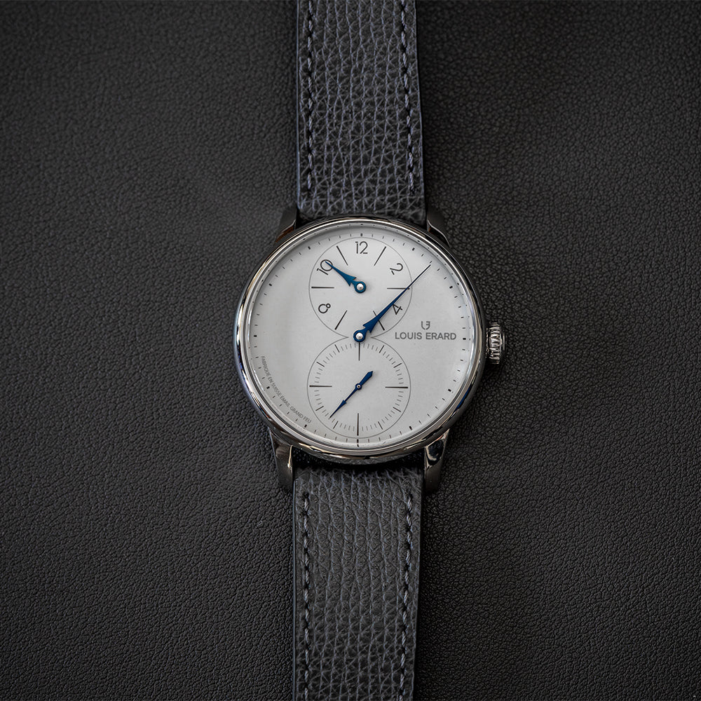 Excellence Le Regulateur Grand Feu Enamel 39mm - Ivory on Leather Strap