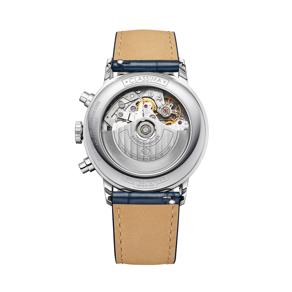 Classima 10784 Automatic Chronograph 42mm - Blue on Leather Strap
