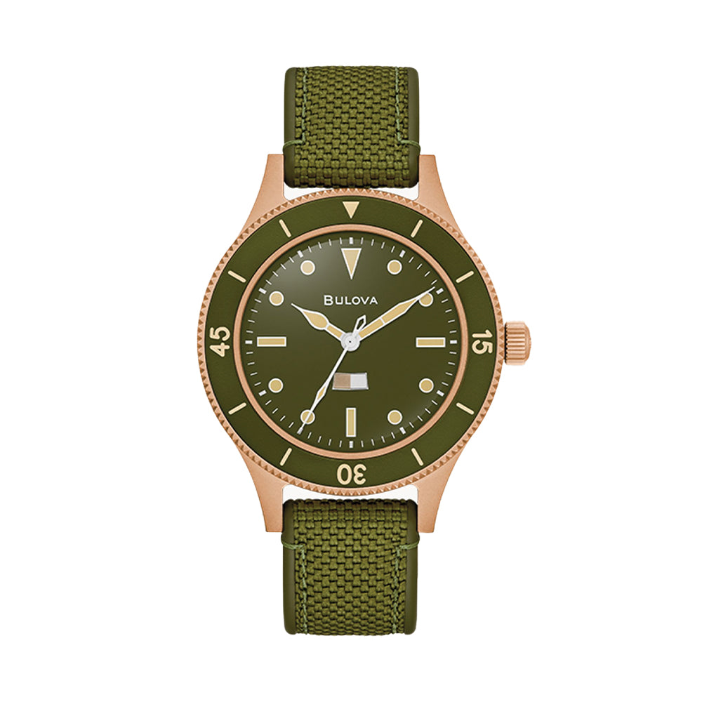 MIL-SHIPS Bronze Special Edition 41mm - Green on Strap