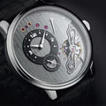 PanoInverse 42mm - Galvanized Black on Leather Strap