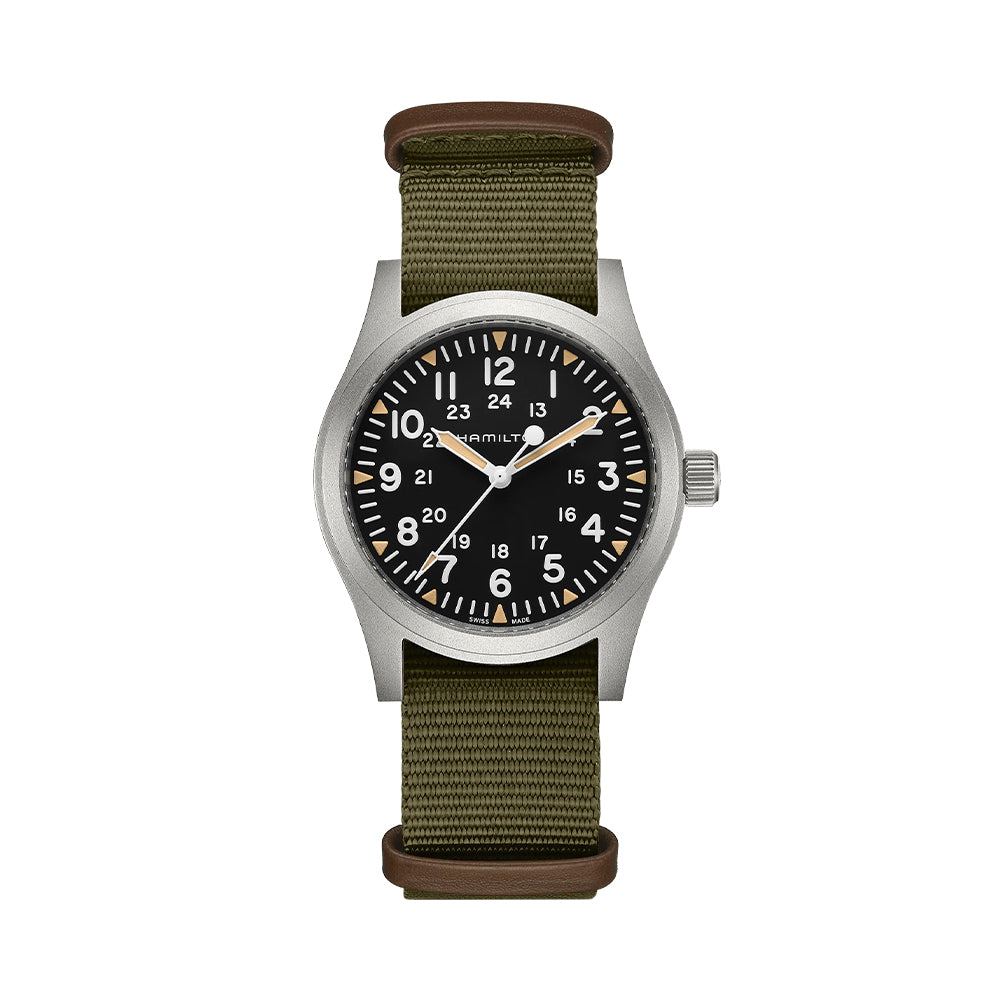 Khaki Field Mechanical 42mm - Black on Textile Strap
