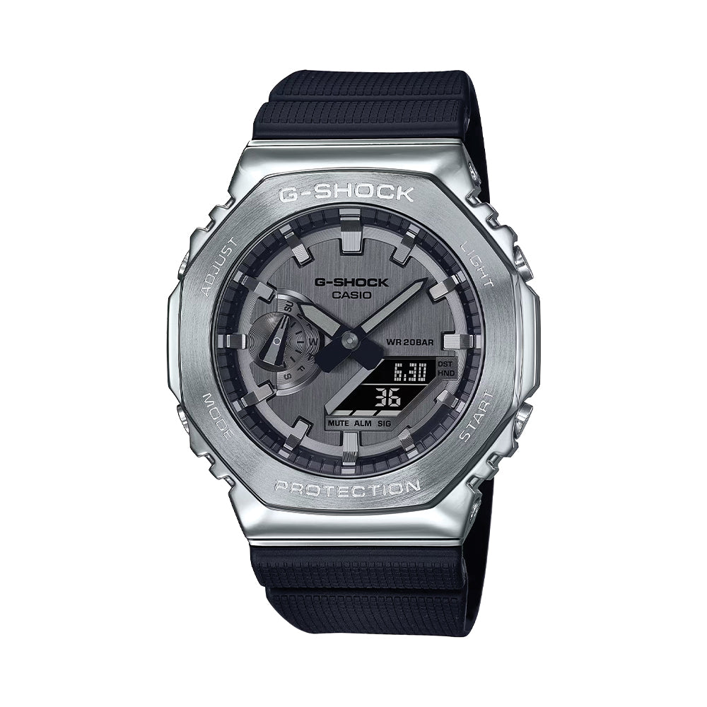 GM2100-1A 44.4mm - Grey on Rubber Strap