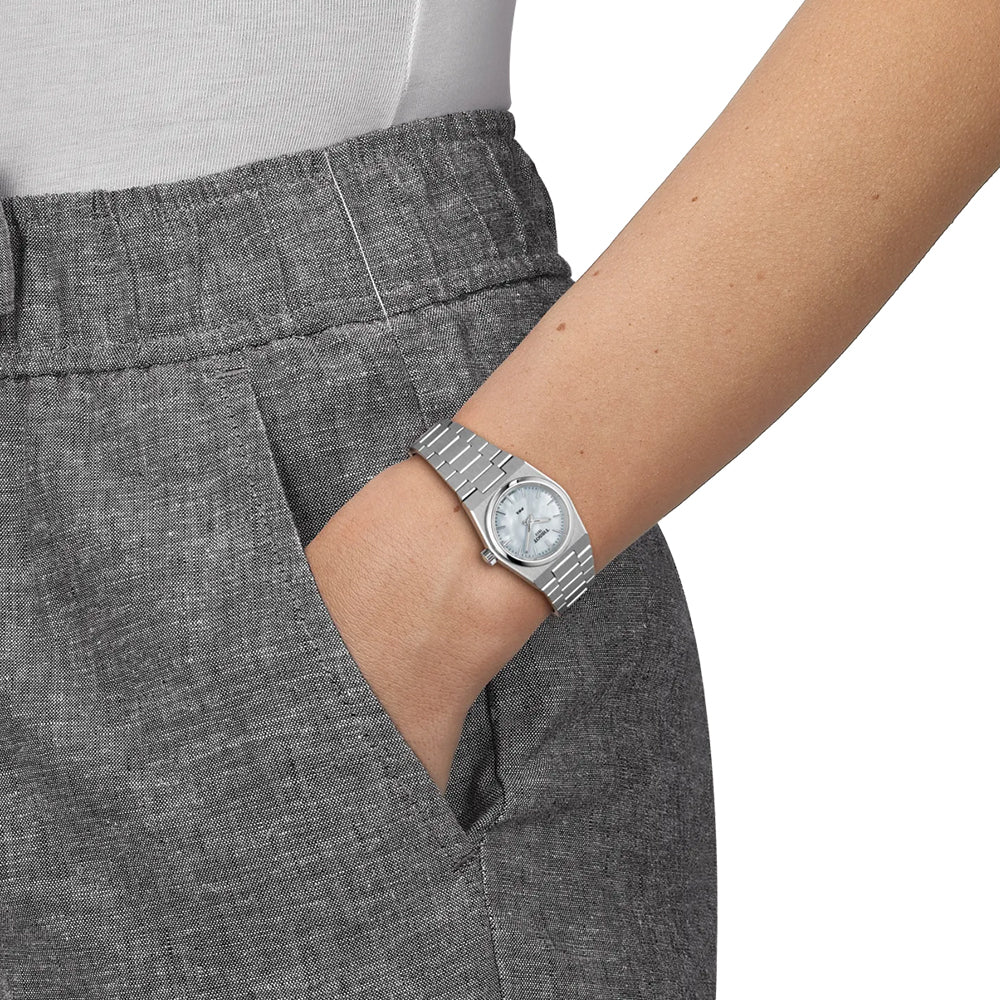 PRX Quartz 25mm - White, Mother-of-Pearl on Bracelet