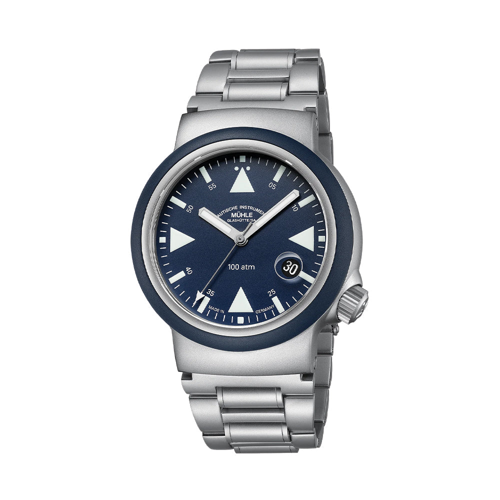 SAR Rescue Timer Automatic 42mm - Nautic Blue on Bracelet