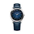 Clifton Round Baumatic 39mm - Blue on Leather Strap