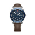 Swiss Army Quartz 42mm - Blue on Brown Leather Strap