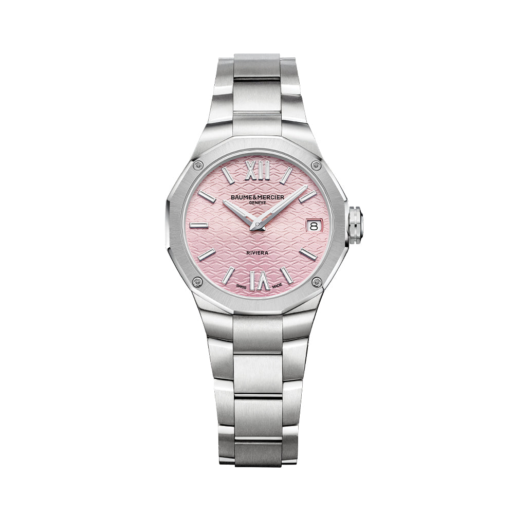 Riviera 10812 Quartz Date 33mm - Pink on Bracelet