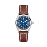 Khaki Field Auto Date 38mm - Blue on Leather Strap