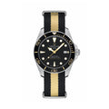 DS Action Diver "New DS Concept Extreme Shock Resistance" 40.5mm - Black on One-Piece Textile Strap
