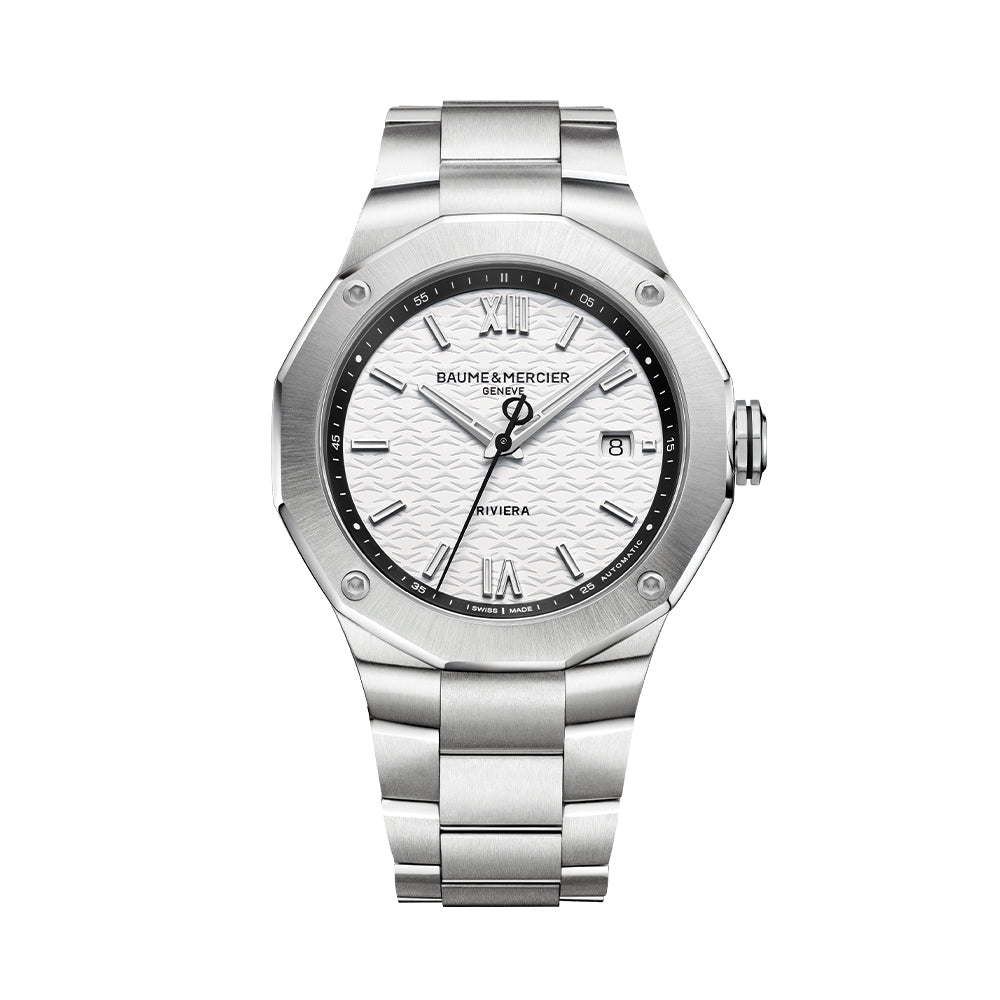 Riviera 10829 Automatic Date 42mm - White on Bracelet