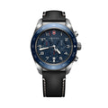 Swiss Army Chrono Quartz 42mm - Blue on Black Leather Strap