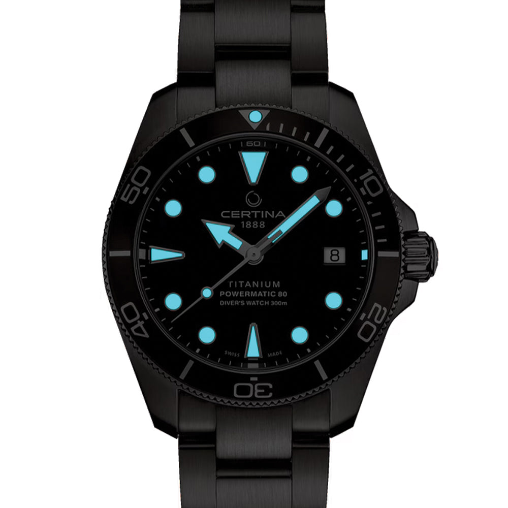 DS Action Diver Powermatic 80 Titanium 38mm - Grey on Bracelet