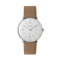 Max Bill Automatic 38mm - White on Leather Strap
