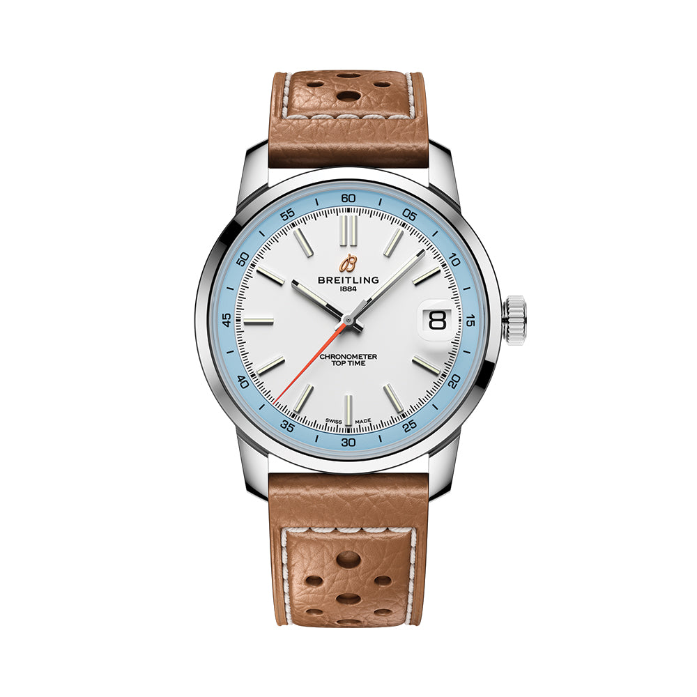 Top Time B31 38mm - White on Leather Strap