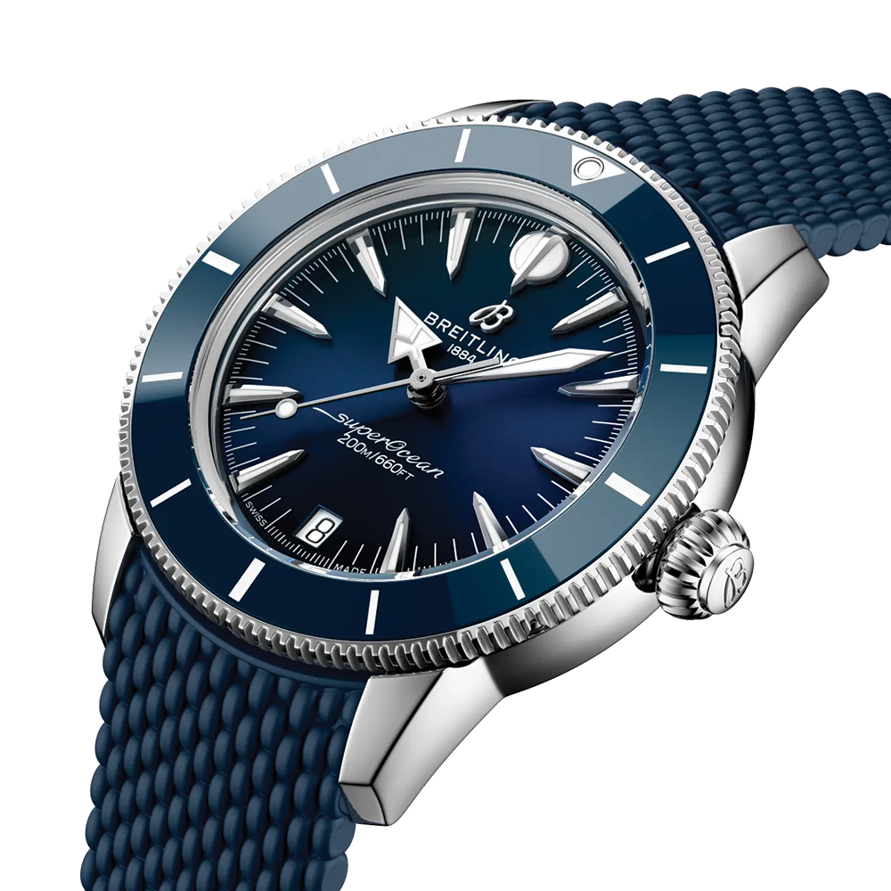 Superocean Heritage Automatic 36mm - Blue on Rubber Strap