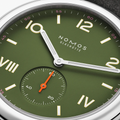Club Campus Steel Back 36mm - Olive on Leather Strap