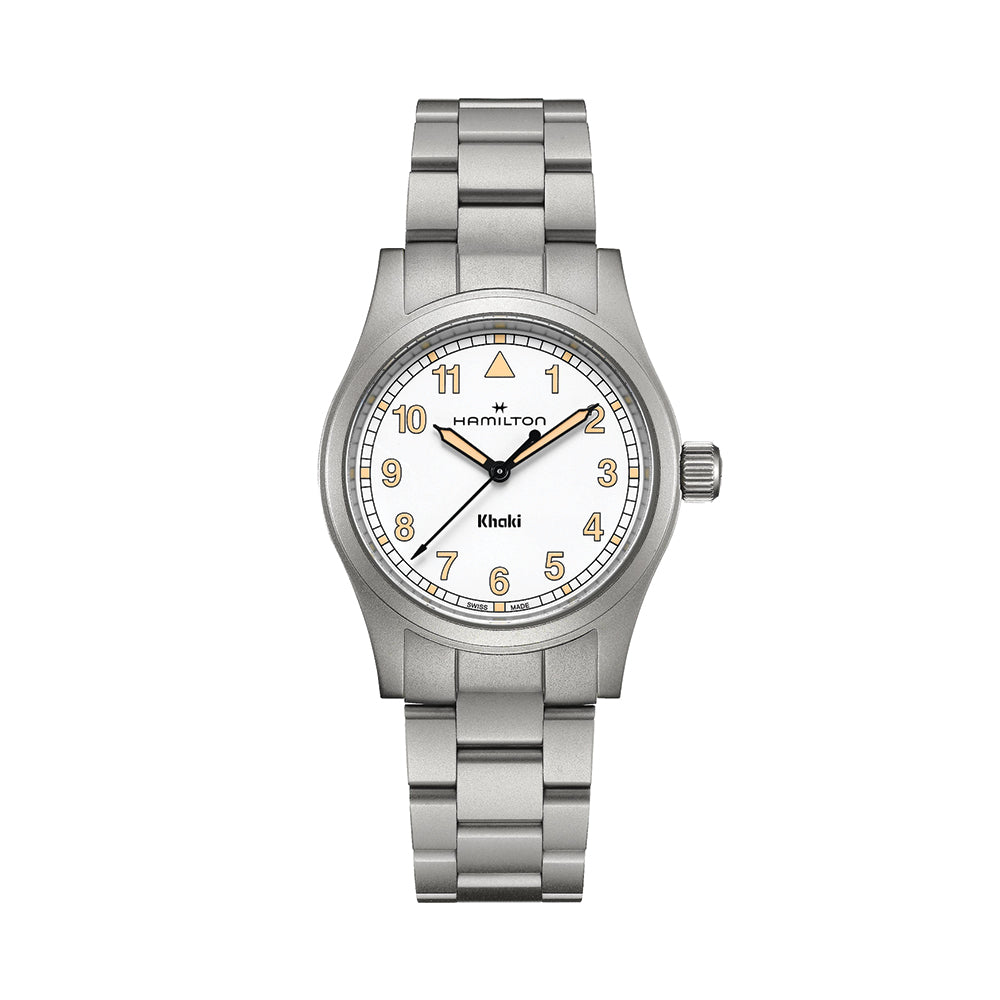 Khaki Field Quartz 38mm - White on Bracelet