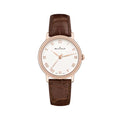 Villeret Ultraplate Red Gold 29mm - White on Leather Strap