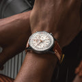 Navitimer B01 Chronograph 41mm - White on Leather Strap