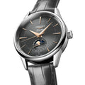 Flagship Heritage Moonphase 38.5mm - Sunray Anthracite on Leather Strap