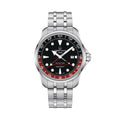 DS Action GMT Powermatic 80 43mm - Black and Red on Bracelet