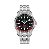 DS Action GMT Powermatic 80 43mm - Black and Red on Bracelet