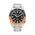Matic 44mm - Black and Satin Orange on Bracelet