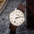 Neo Automatic 36mm - Ivory on Velour Leather Strap