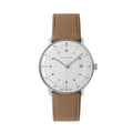 Max Bill Quartz 38mm - White on Leather Strap