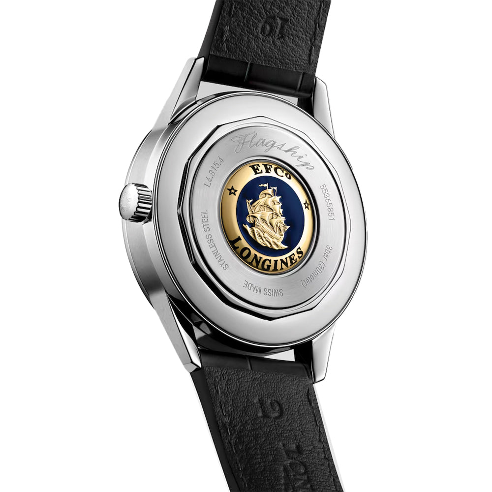 Flagship Heritage Moonphase 38.5mm - Sunray Green on Leather Strap