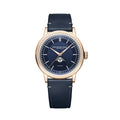 Millesime Automatic Moonphase Rose Gold PVD 39.5mm - Midnight Blue on Leather Strap