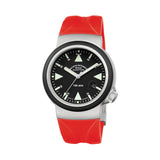 SAR Rescue Timer Automatic 42mm - Black on Red Rubber Strap