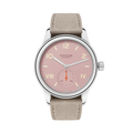 Club Campus Glass Back 36mm - Rose on Leather Strap