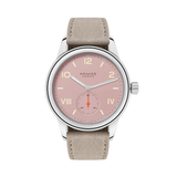 Club Campus Glass Back 36mm - Rose on Leather Strap