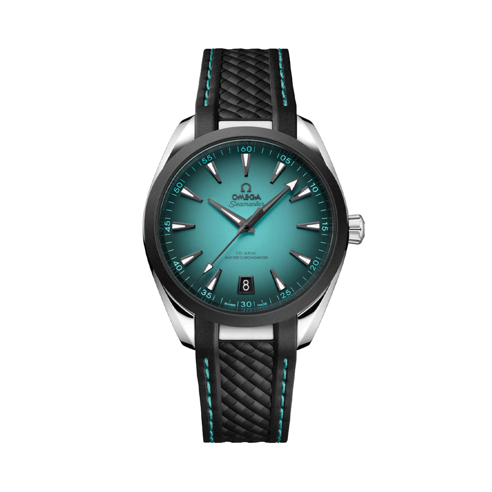 Seamaster Aqua Terra 150M Co-Axial Master Chronometer 41mm - Turquoise on Rubber Strap