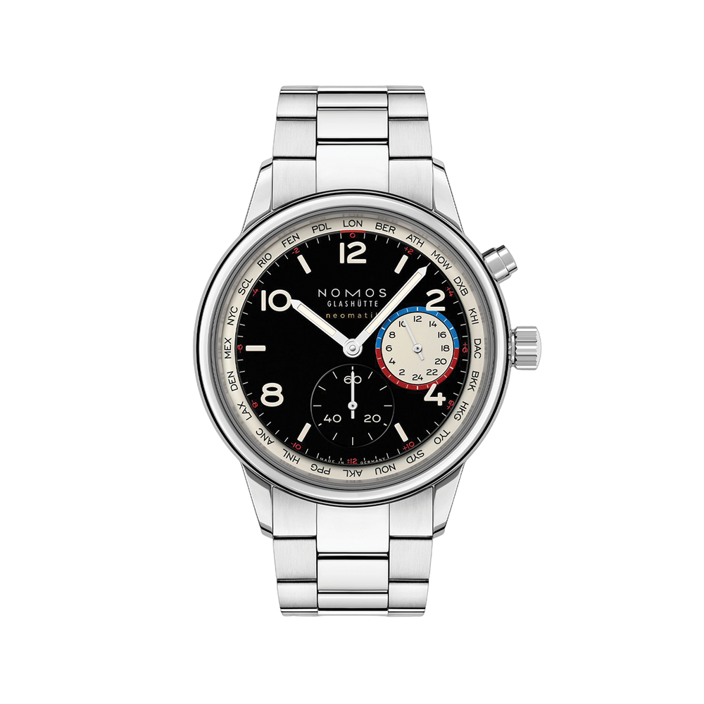 Club Sport Neomatik Worldtimer Dark 40mm - Black on Bracelet