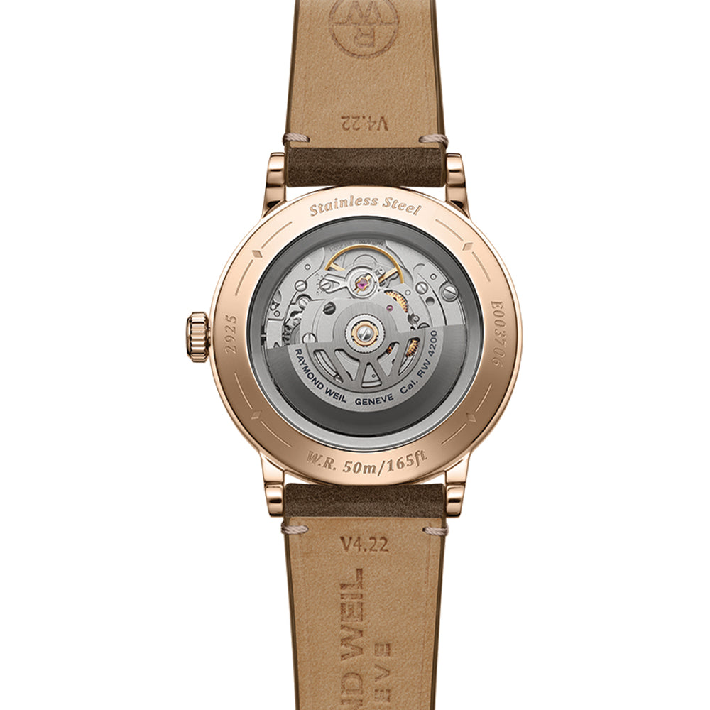 Millesime Men's Automatic Sector Dial 39.5mm - Silver on Leather Strap