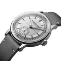 Millesime Men's Automatic Small Seconds Sector Dial 39.5mm - Silver on Leather Strap