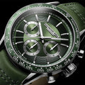 Freelancer Automatic Chronograph Ceramic Bezel 43.5mm - Green on Leather Strap