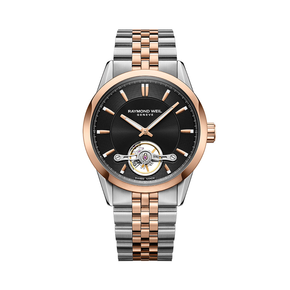 Freelancer Automatic Two-Tone Rose Gold and Steel 42.5mm - Black on Bracelet