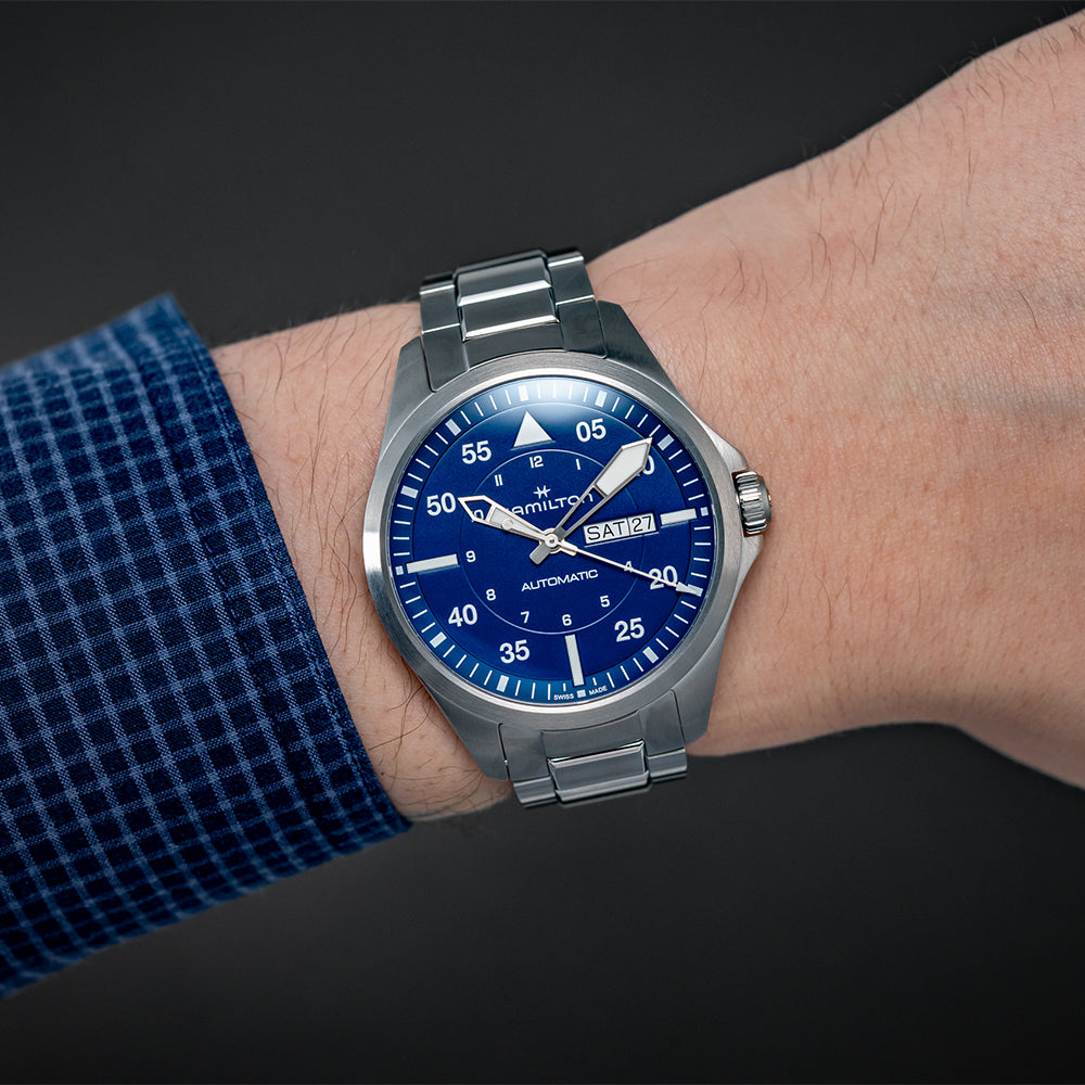 Pilot Day Date 42mm Blue Dial on Bracelet