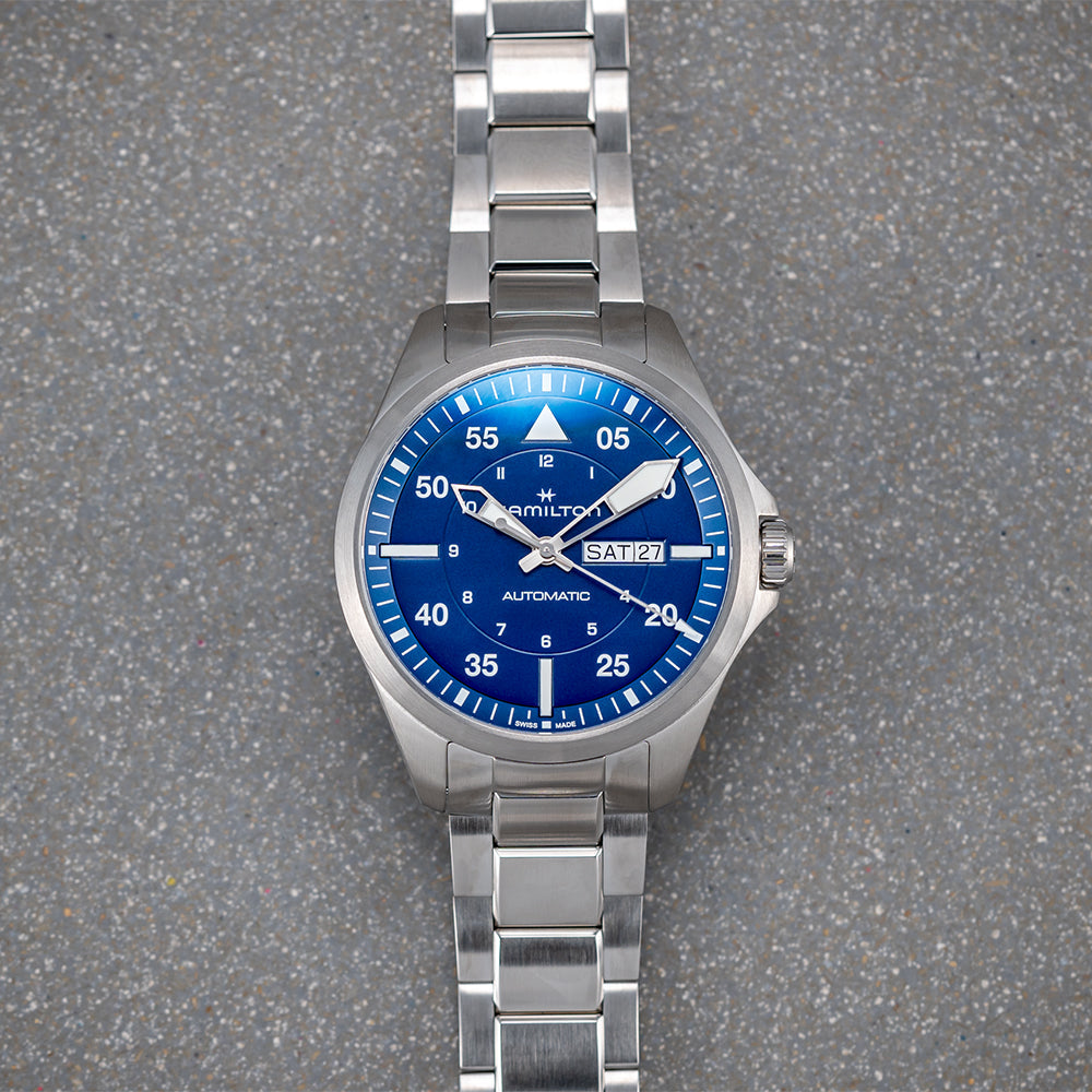 Pilot Day Date 42mm Blue Dial on Bracelet