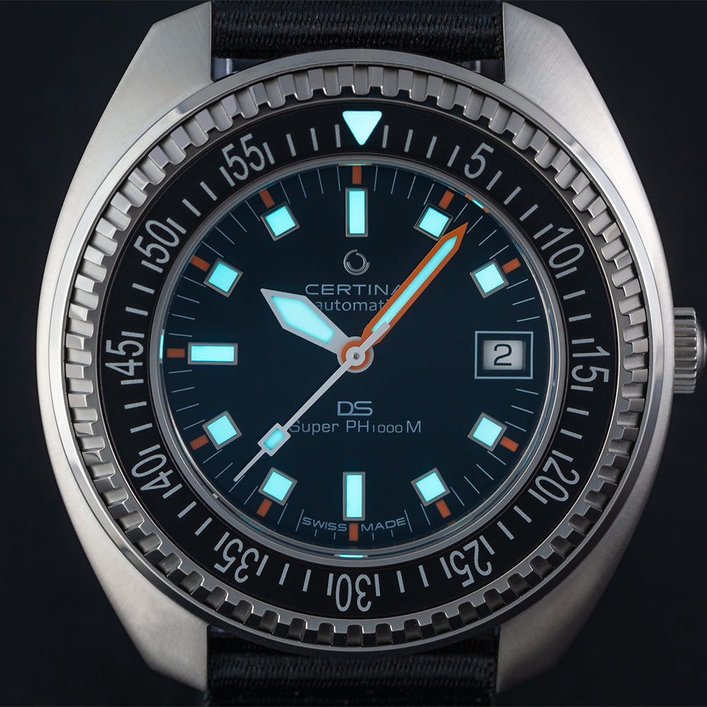 DS Super PH1000M 43.5mm - Black on Nylon Strap
