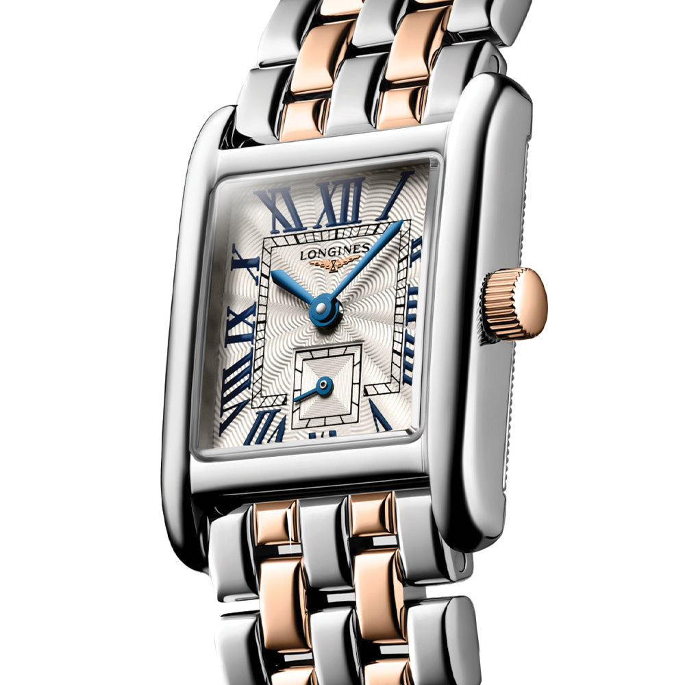 Mini DolceVita Steel and Pink Gold 29mm - Silver on Bracelet