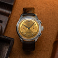 Premier B09 Chronograph 40mm - Gold on Leather Strap