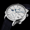 Senator Cosmopolite Automatic White Gold 44mm - Silver on Leather Strap