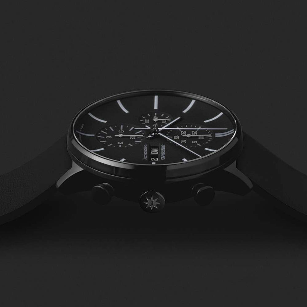 FORM A Chronoscope Date English 42mm - Black on Leather Strap